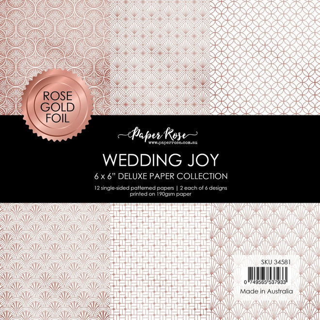 Wedding Joy Foil Rose Gold 6x6 Paper Collection 34581