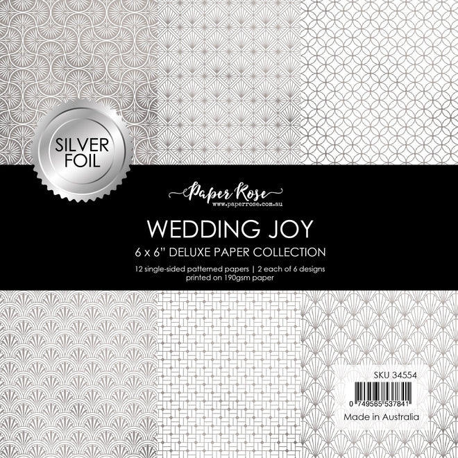 Wedding Joy Foil Silver 6x6 Paper Collection 34554