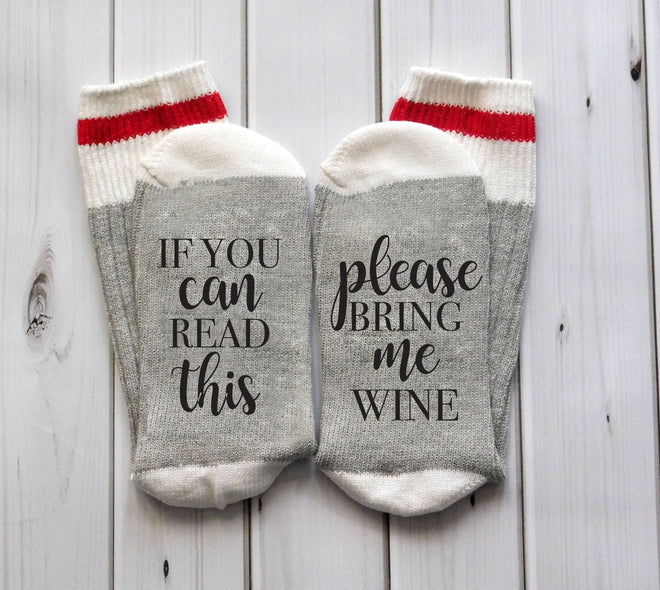 Please Bring Me Wine Socks