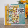 Woodware Clear Singles Butterfly Confetti 4 in x 6 in Stamp