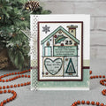 Woodware Clear Singles Christmas House 4 in x 6 in Stamp