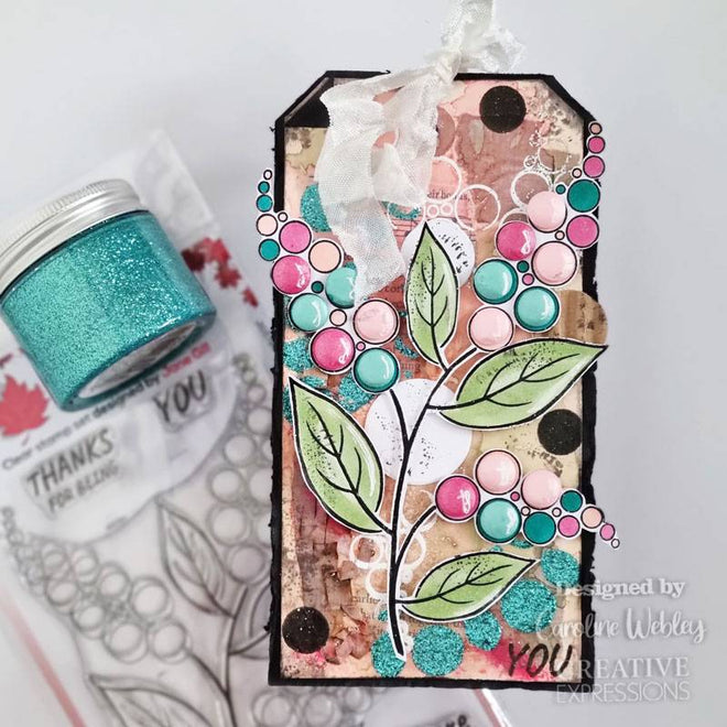 Woodware Clear Singles Bubble Bloom Ellie 4 in x 6 in Stamp