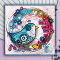 Woodware Clear Singles Bubble Birds Diego 4 in x 6 in Stamp Set