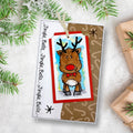 Woodware Clear Singles Mini Rudolph 3 in x 4 in Stamp