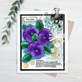 Woodware Clear Singles Mini Violet 3 in x 4 in Stamp Set