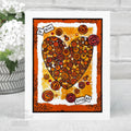 Woodware Clear Singles Bubble Heart 4 in x 6 in Stamp