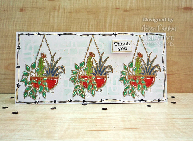 Woodware Clear Singles Hanging Basket 3.8 in x 2.6 in Stamp