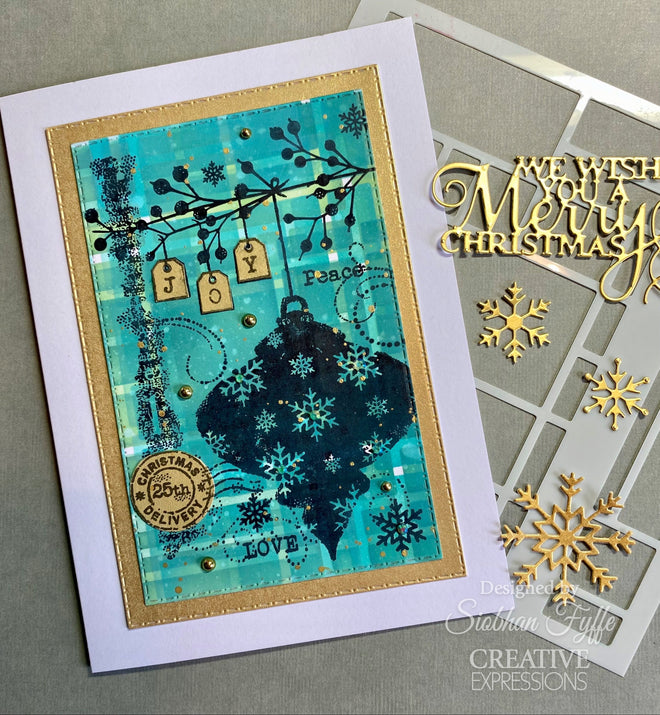 Woodware Clear Singles Winter Bauble 4 in x 6 in Stamp Set