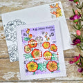 Woodware Clear Singles Hollyhocks 4 in x 6 in Stamp Set