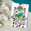 Woodware Clear Singles Wire Birdhouse 4 in x 6 in Stamp