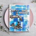 Woodware Clear Singles Geraniums 4 in x 6 in Stamp Set