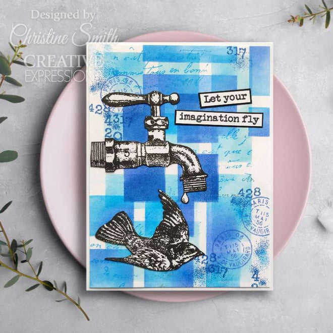 Woodware Clear Singles Flying Birds 4 in x 6 in Stamp Set