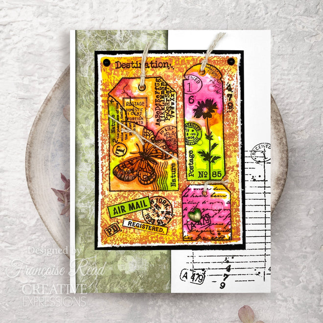 Woodware Clear Singles Tag Collection 6 in x 8 in Stamp