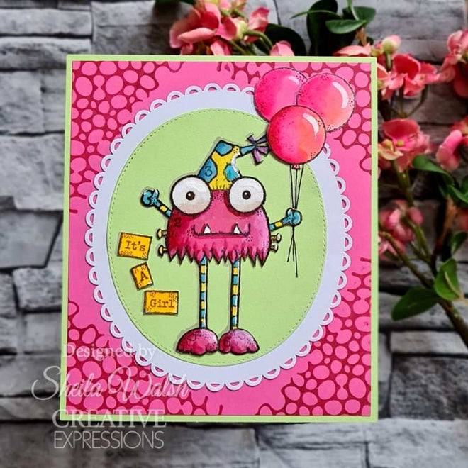 Woodware Clear Singles Monster Skin 3 in x 4 in Stamp Set