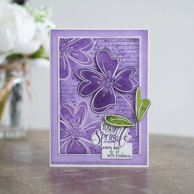 Woodware Clear Singles Poppy Sketch 4 in x 6 in Stamp