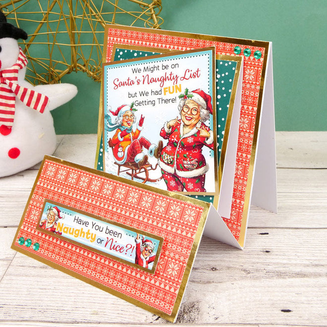 Christmas Crackers Topper Sheet - Naughty or Nice