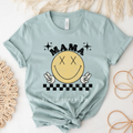 Yellow Smiley Mama Graphic T-Shirt
