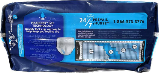 Prevail Men's Daily Underwear Maximum Absorbency, Medium & Large