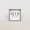 Beer Please Mini Wood Sign