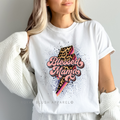 Lightning Blessed Mama Graphic T-Shirt