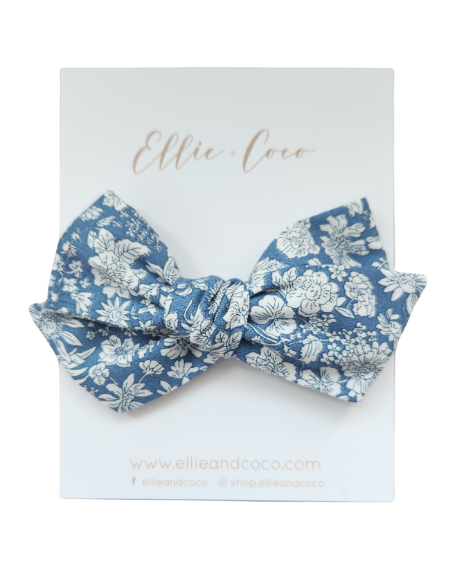 Blue Chinoiserie Oversize Bow