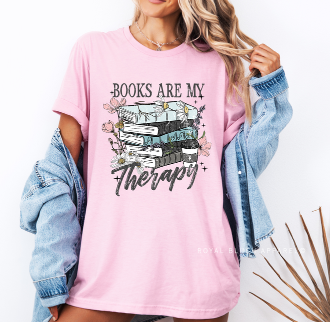 Books Are My Therapy Graphic T-Shirt