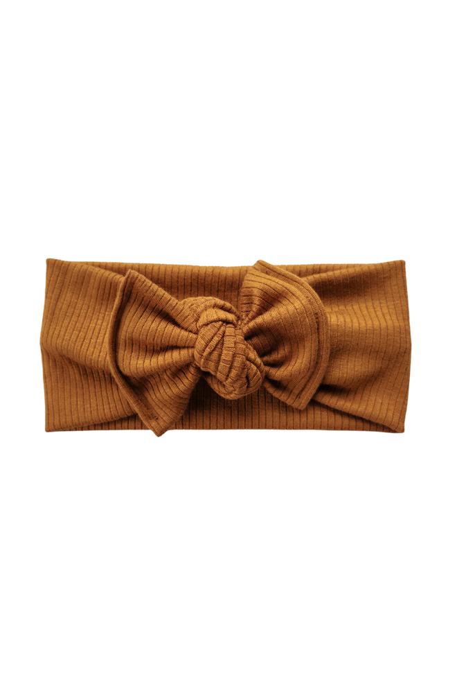 Modal Ribbed Headwrap | Caramel 0-3 yrs
