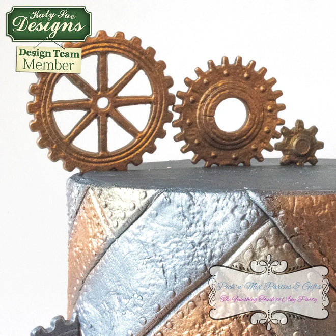 Distressed Cogs Silicone Mould