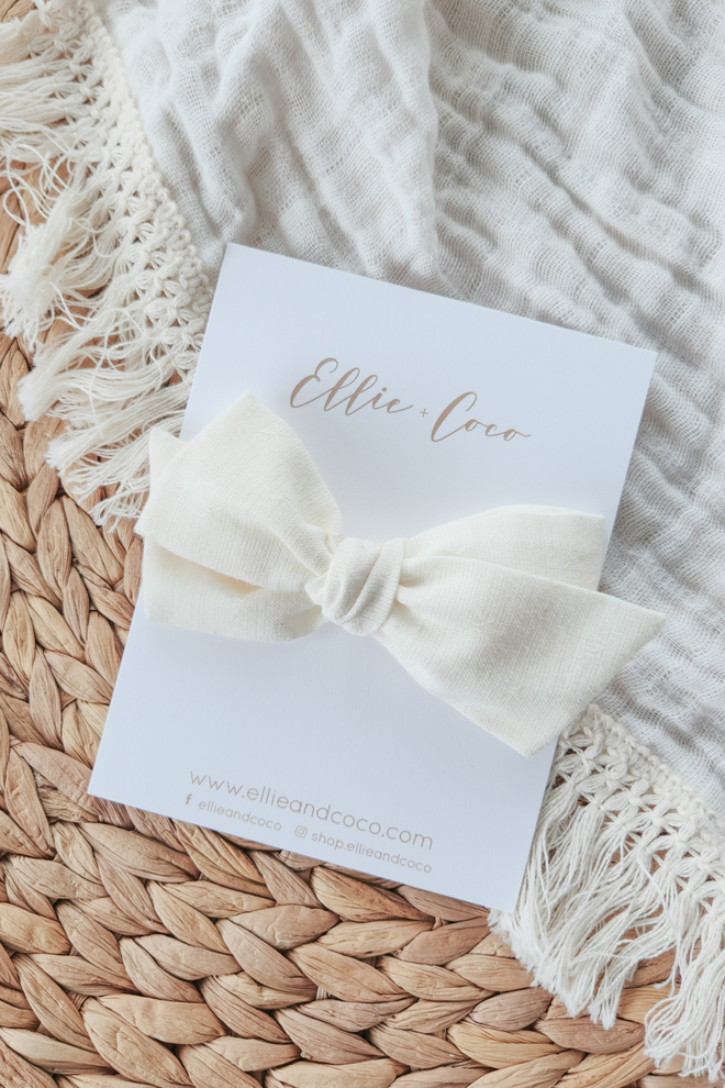 X's Oversize Bow | Cream