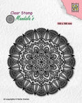 Nellie's Choice Clear Stamp Mandala Dahlia Flower