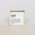 Dad Definition Wood Sign