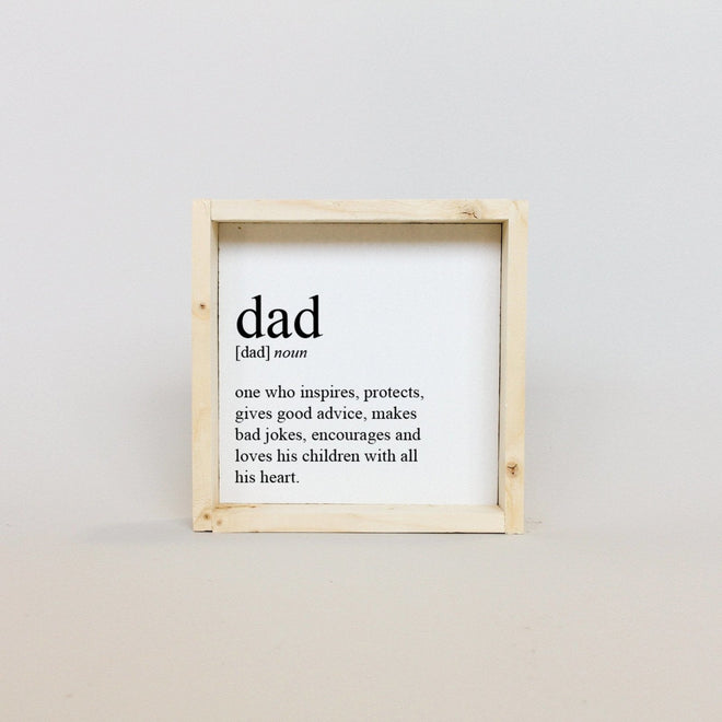 Dad Definition Wood Sign