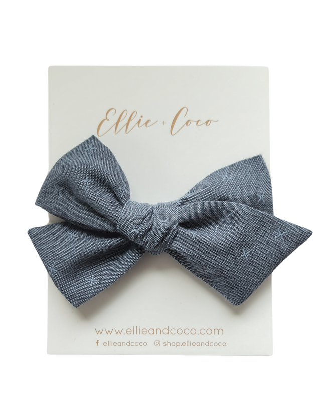 X's Oversize Bow | Blue Denim