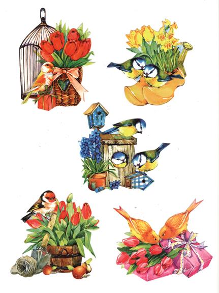 Easy 3-D - Birds & Flowers