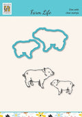 Nellies Choice Die & Stamp Set - Farm Life - Pigs