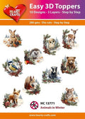 Hearty Crafts - Easy 3D-Toppers Animals in Winter