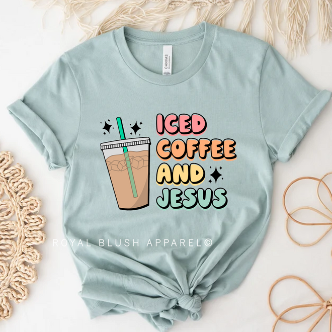 Iced Coffee And Jesus Graphic T-Shirt