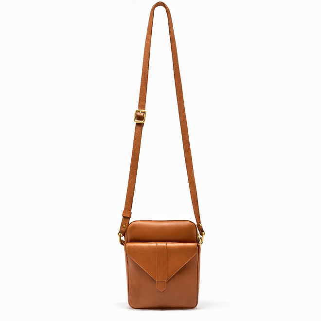 Petit sac en  cuir cognac— Nadine