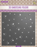 Nellie's Choice 3D Embossing Folder Square - Frog Series - Frog Footprints