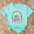 Skeleton Life's A Beach Graphic T-Shirt