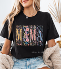 Mama Floral Stripes Graphic T-Shirt