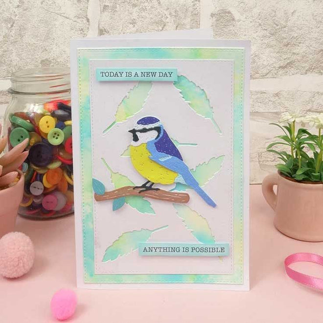 Moonstone Dies - Layering Blue Tit