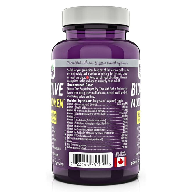 Naka Platinum BIOACTIVE MULTI FOR WOMEN, 60 VCaps