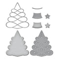 Stitched Christmas Tree Etched Dies from the Christmas Collection