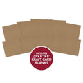 Kraft Pre-Scored Card Blanks - 6" x 6"
