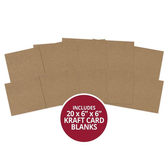 Kraft Pre-Scored Card Blanks - 6" x 6"
