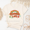 Rainbow Teacher Life Graphic T-Shirt