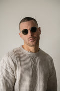 Boléro Sage — Round Metal Sunglasses
