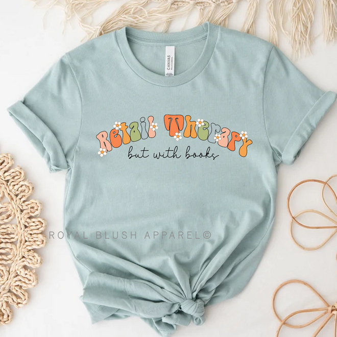 Retail Therapy But With Books Graphic T-Shirt