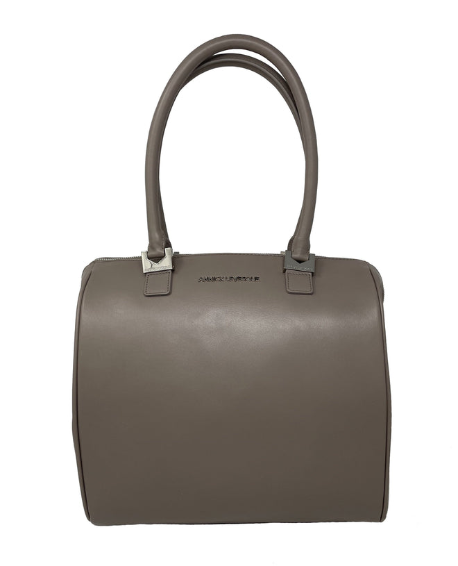 Grand Sac à Main en Cuir Taupe | Mona